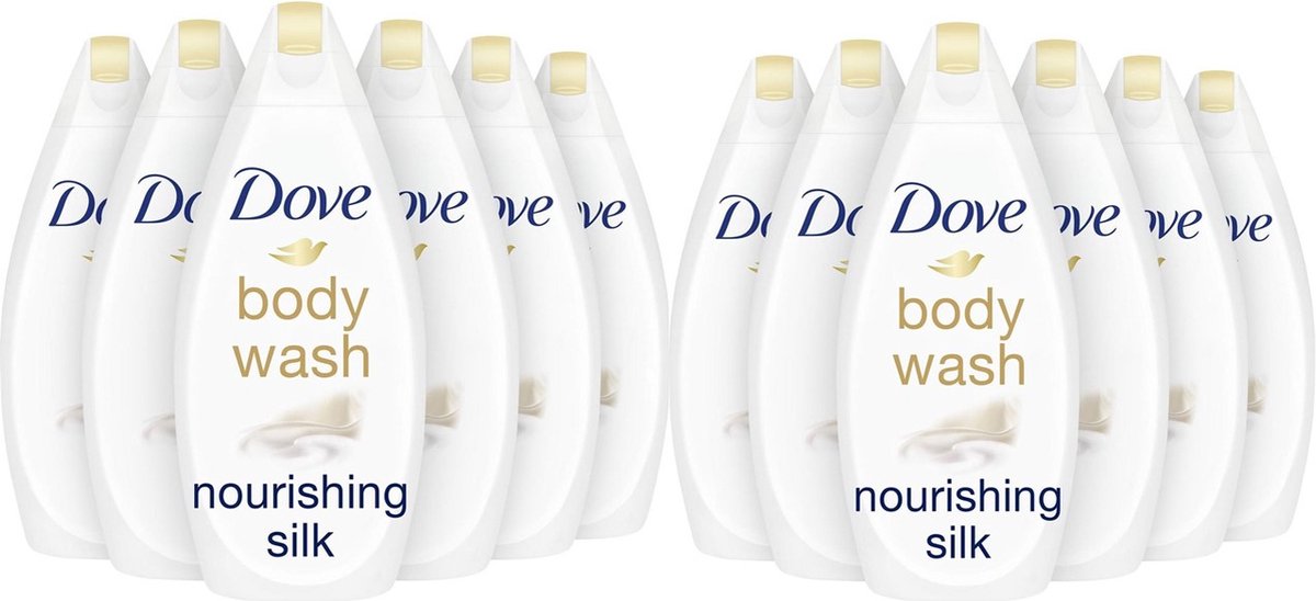 Dove Nourishing Silk Body Wash 500 ml - Voordeelverpakking 12 stuks