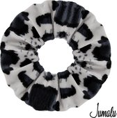 Jumalu scrunchie velvet haarwokkel haarelastiekjes - panterprint - 1 stuk