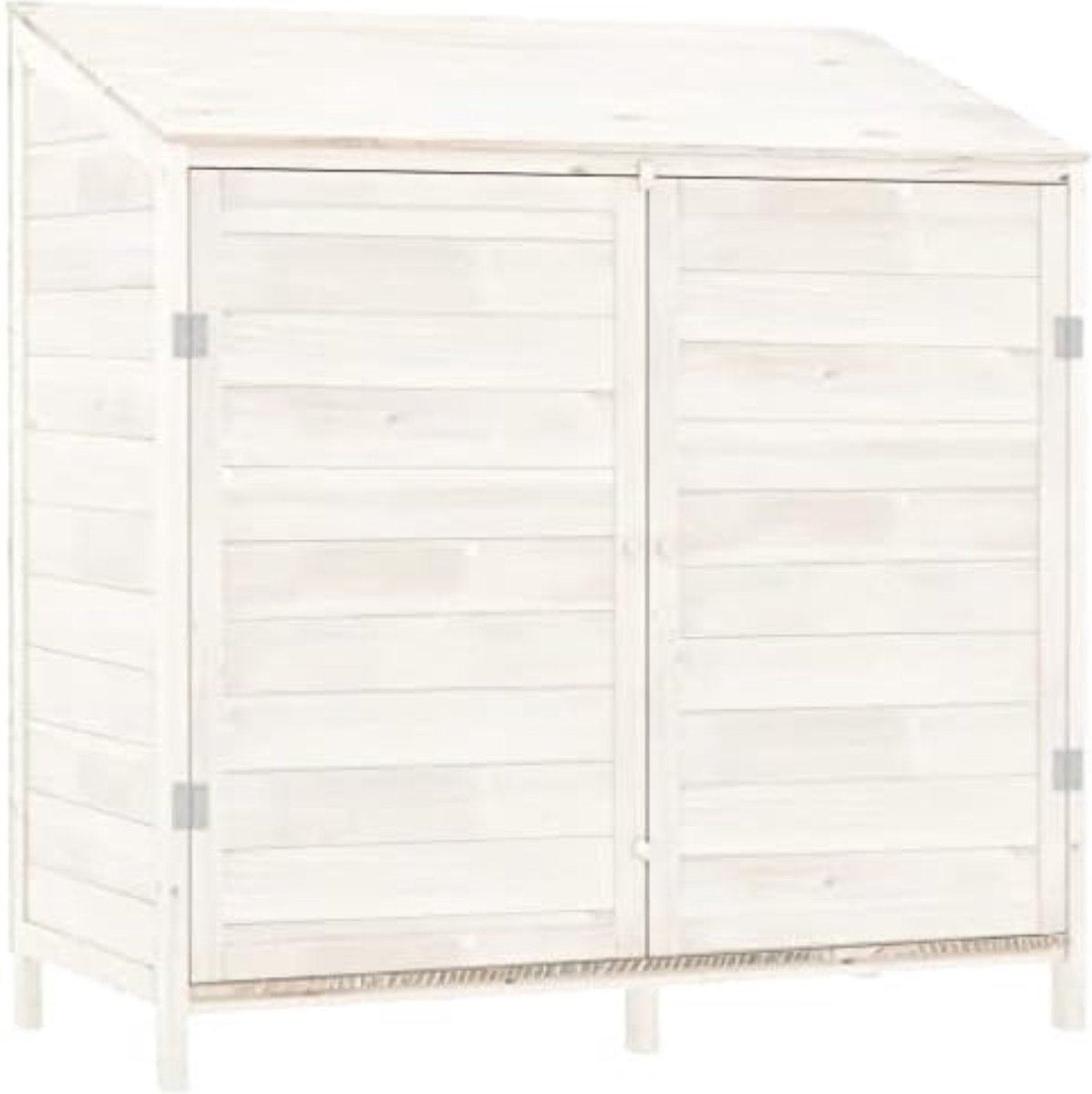 Tuinkast Hout Tuinkast Hout Berging -Tuinberging Hout Tuinkasten Voor Buiten 102x52x112 CM Wit