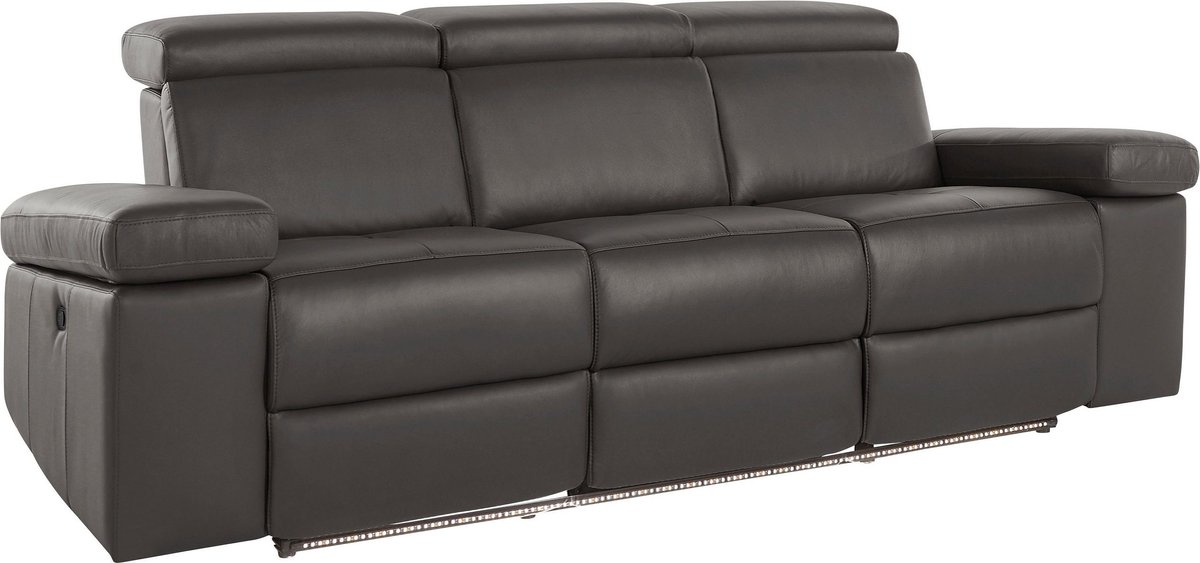 Notio Living Rayland-Sofa 3-zits - Handmatig - Bruin PU