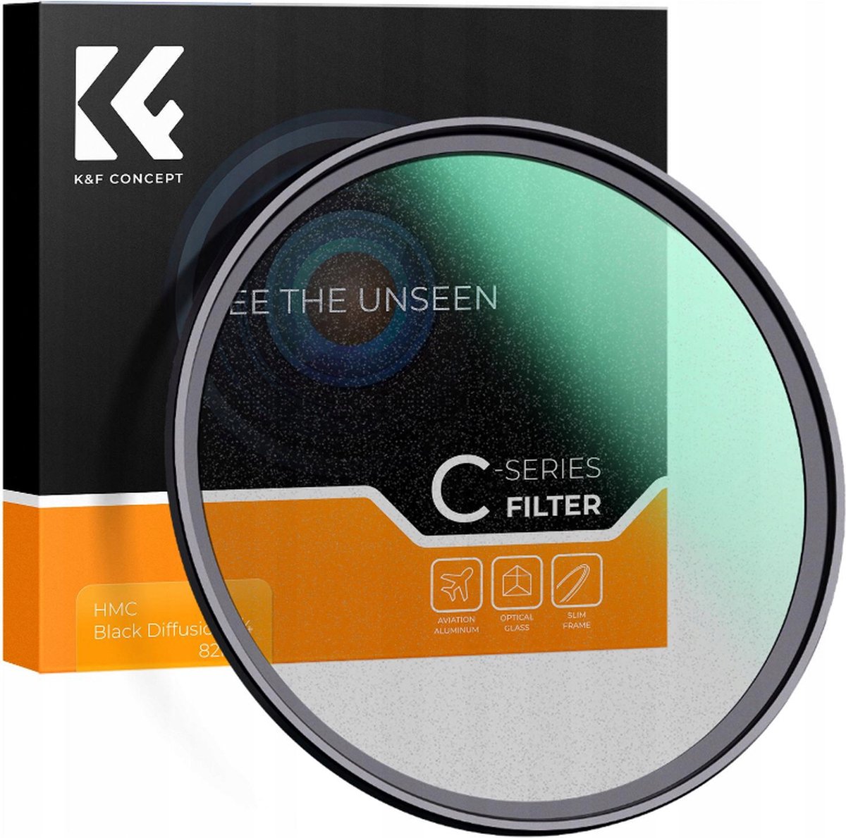 K&F Concept 82mm Black Mist Diffusion 1/4 Nano-C HMC filter - K & F Concept