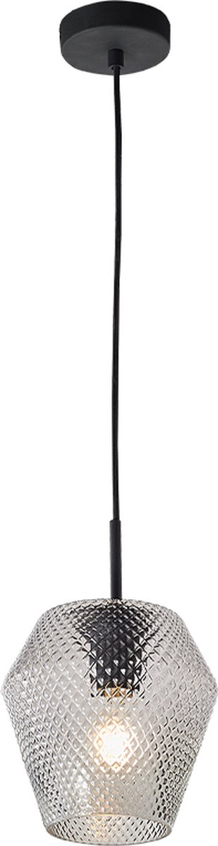 Olucia - NANKO - Hanglamp - Transparant / Zwart - Vorm: Overig
