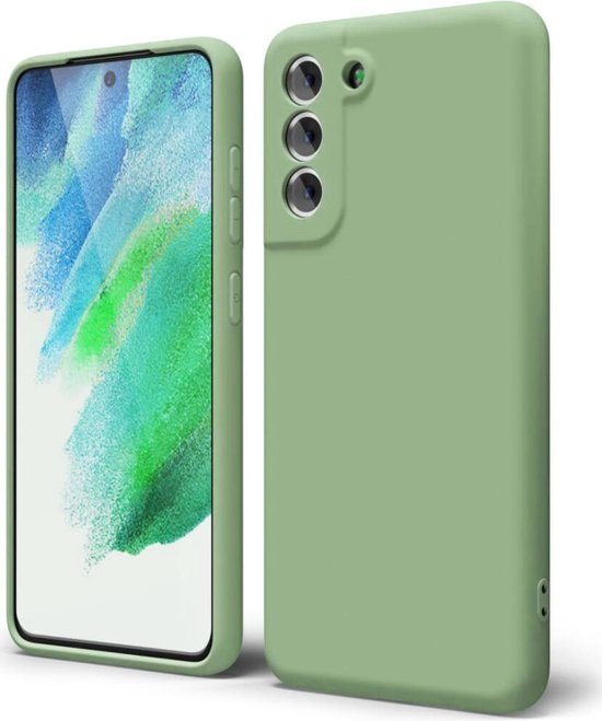 Coque avec Protection d'appareil photo adaptée au Samsung Galaxy S21 FE | Couverture arrière | Fin | TPU flexible | Vert