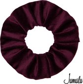 Jumalu scrunchie velvet haarwokkel haarelastiekjes - bordeaux - 1 stuk