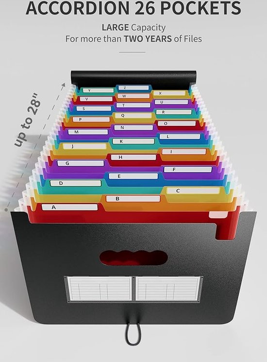 A4 Documentenmap, sorteermap, bestandsmap met regenboogkleuren, in ...