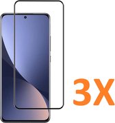 Volledige dekking Screenprotector Glas - Tempered Glass Screen Protector Geschikt voor: Xiaomi 12 & Xiaomi 12x - 3x