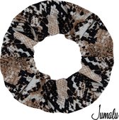 Jumalu scrunchie snake haarwokkel haarelastiekjes - brown - 1 stuk