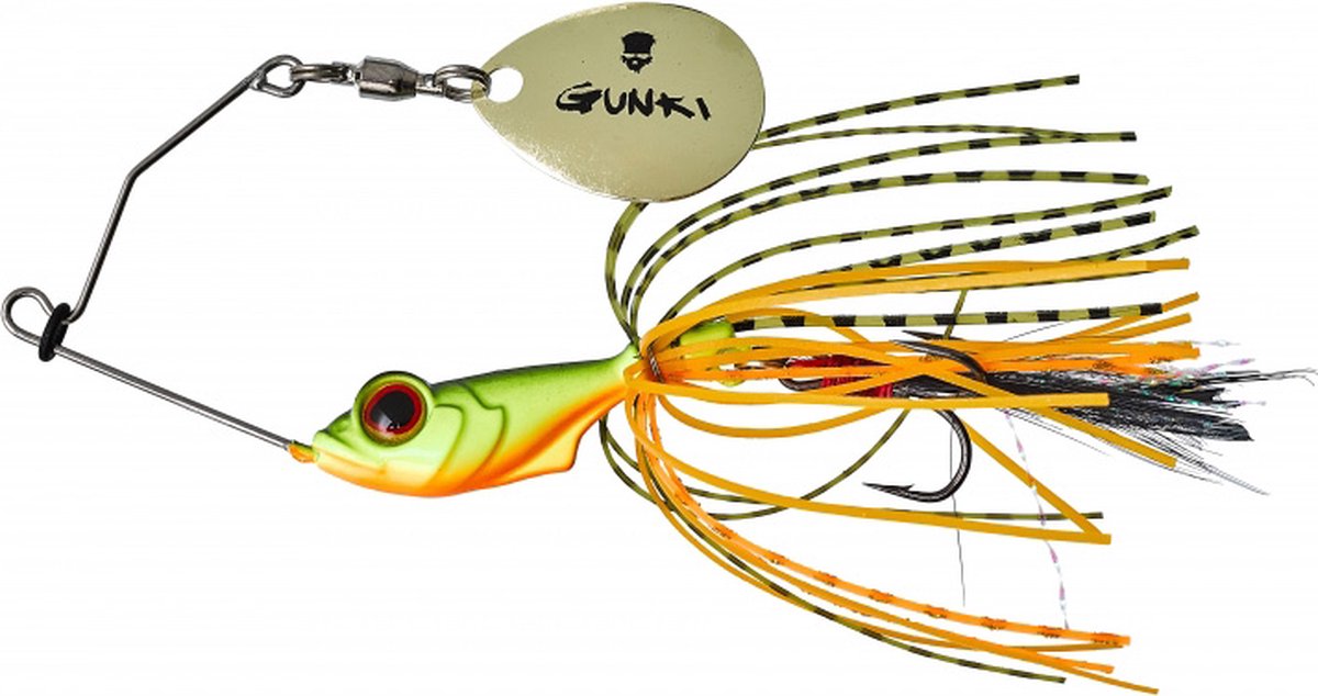 Gunki Alvin Tiny Spinnerbait 5.6gr - haak 10 Flashing & Vibrating - Soort : Fire Perch