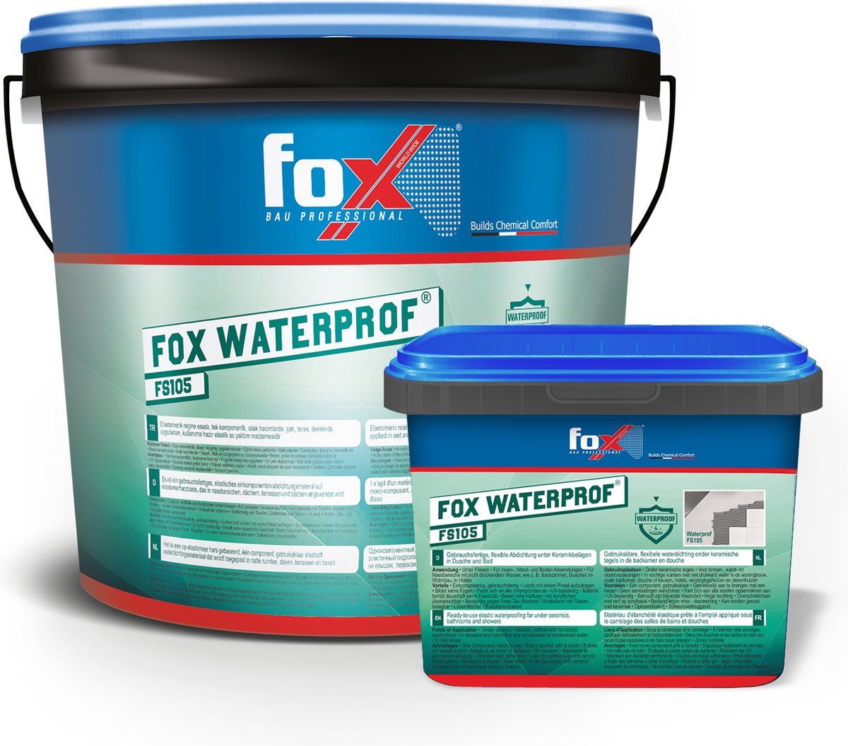 FOX WATERPROF FS105 Grijs / 4 kg - Afdichting - aftigding pasta - coating