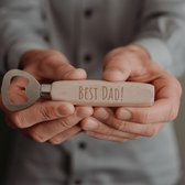 Flessenopener met opdruk "Best Dad"| Beste vader| Cadeau vader| Vaderdag| Papa| Beste Papa| Bieropener