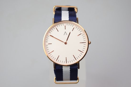 Amazing Jewelry Gold Classic Watch - Gestreept horlogebandje