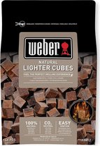 Allume-feu Weber | Facile à allumer | Cubes plus légers 100 % naturels. | Multipack pour le barbecue au charbon de bois | 48 pièces | Rapide et facile | Respectueux de l'environnement et neutre en CO2
