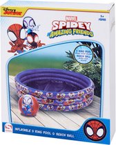 3-rings Opblaasbaar zwembadje met strandbal - Spidey - Zwembad - Ø 100 cm - Spiderman - VI Online Products