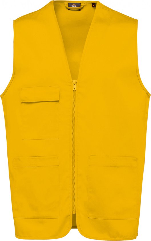 Gilet unisexe L WK. Conçu pour Work Mouwloos Yellow 65 % polyester, 35 % Katoen