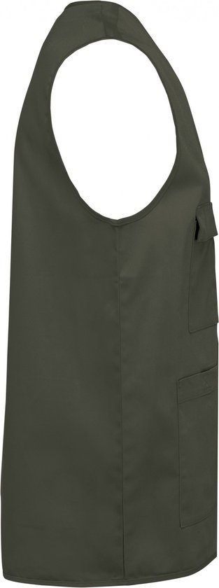 Gilet Unisex M WK. Designed To Work Mouwloos Dark Khaki 65% Polyester, 35% Katoen