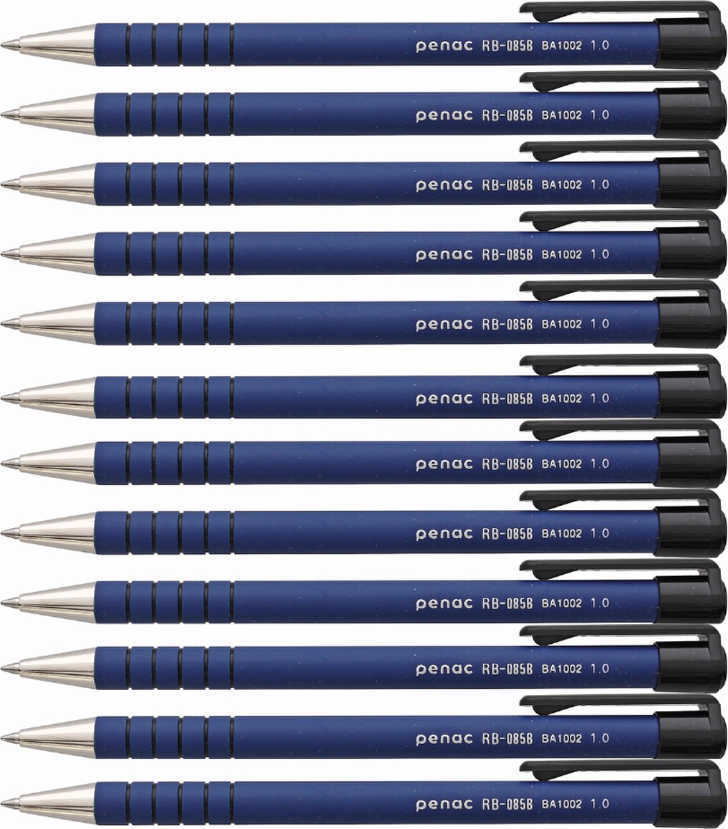 Penac Balpen - RB-085 - 12-pack - Blauw - 1.0mm - Blauwe inkt