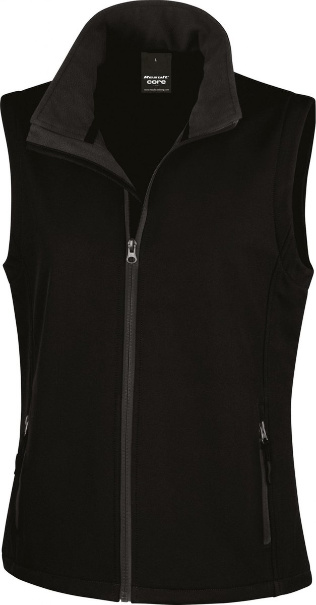 Result Women´s Printable Soft Shell Bodywarmer RT232F - Black/Black - XXL