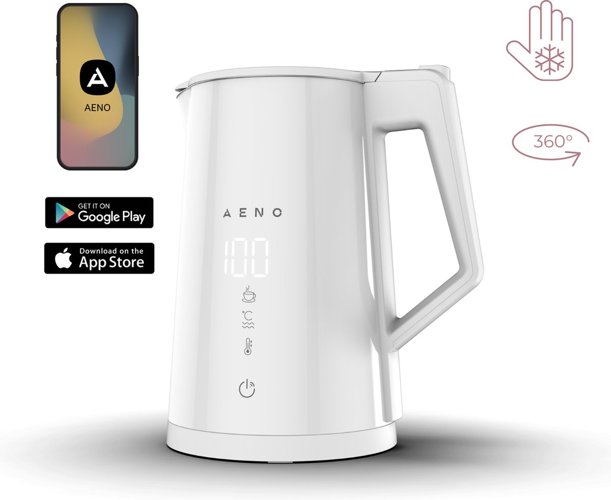 AENO EK8S - Slimme Elektrische Waterkoker - 17L - Temperatuurregeling - Wi-Fi & Touchscreen Bediening - Wit