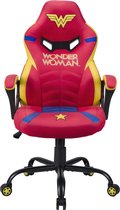Chaise de jeu Subsonic - Chaise de jeu Junior Wonder Woman - Hauteur et dossier réglables - Rouge/Jaune - SA5573-W1