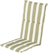 Hartman Roma Vert - Coussin de jardin - Universel - Dossier haut - 123x50cm - Coussin de chaise de jardin - kussen de chaise debout pour chaise de jardin