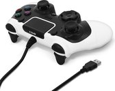 Bol.com Controller PS4/PC USB Vibratie Zes assen Reactieve knoppen LinQ Zwart/Wit aanbieding