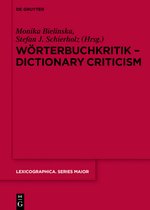 Lexicographica. Series Maior152- Wörterbuchkritik - Dictionary Criticism