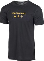 Ivanhoe t-shirt Agaton Trace voor heren - 100% merino wol - Zwart