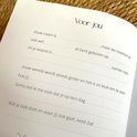 Een pagina met de titel 'Voor jou' en een reeks lege regels om in te vullen.