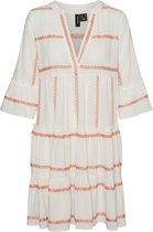 VERO MODA VMDICTHE 3/4 STRIPE EMB TUNIC WVN GA Dames Jurk - Maat XL