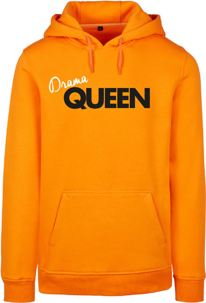 Hoodie oranje XL - Drama queen - soBAD. - Koningsdag - Unisex - Oranje - Voetbal - Nederland - Regular fit