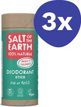 Salt of the Earth Meloen & Citrus Deodorant Stick - Use or Refill (3x 75gr)