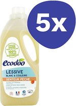 Ecodoo Vloeibaar Wasmiddel Geconcentreerd Perzik (66 wasbeurten) (5x 2L)