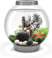 Bol.com Aquarium - "15 LED Silver: Complete Aquarium Set met Filtersysteem LED-verlichting en Duurzaam Acrylglas - Een Stijlvoll... aanbieding