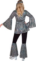 70's Groovy Kostuum Disco Zilver | XL