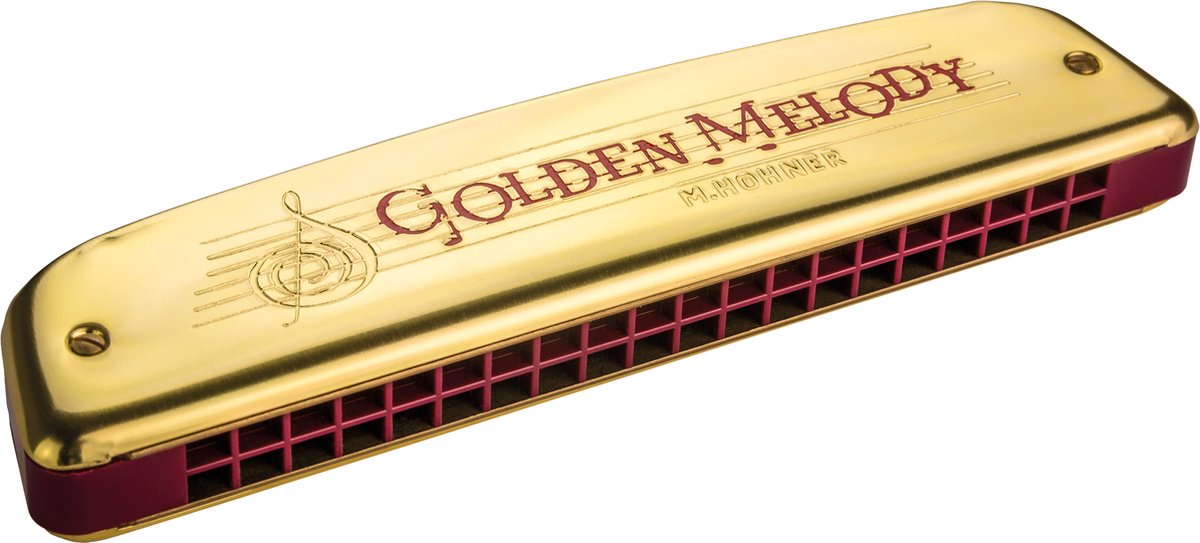 Hohner Golden Melody 40 - Tremolo mondharmonica - Prachtig uniek ontwerp