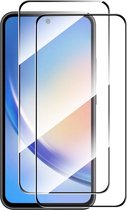 Full-Cover Tempered Glass Duo-Pack - Geschikt voor Samsung Galaxy A55 Screen Protector - Zwart