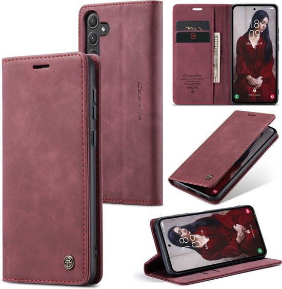 CaseMe Book Case - Geschikt voor Samsung Galaxy A55 Hoesje - Bordeaux