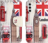 Coverup Book Case - Geschikt voor Samsung Galaxy A55 Hoesje - London