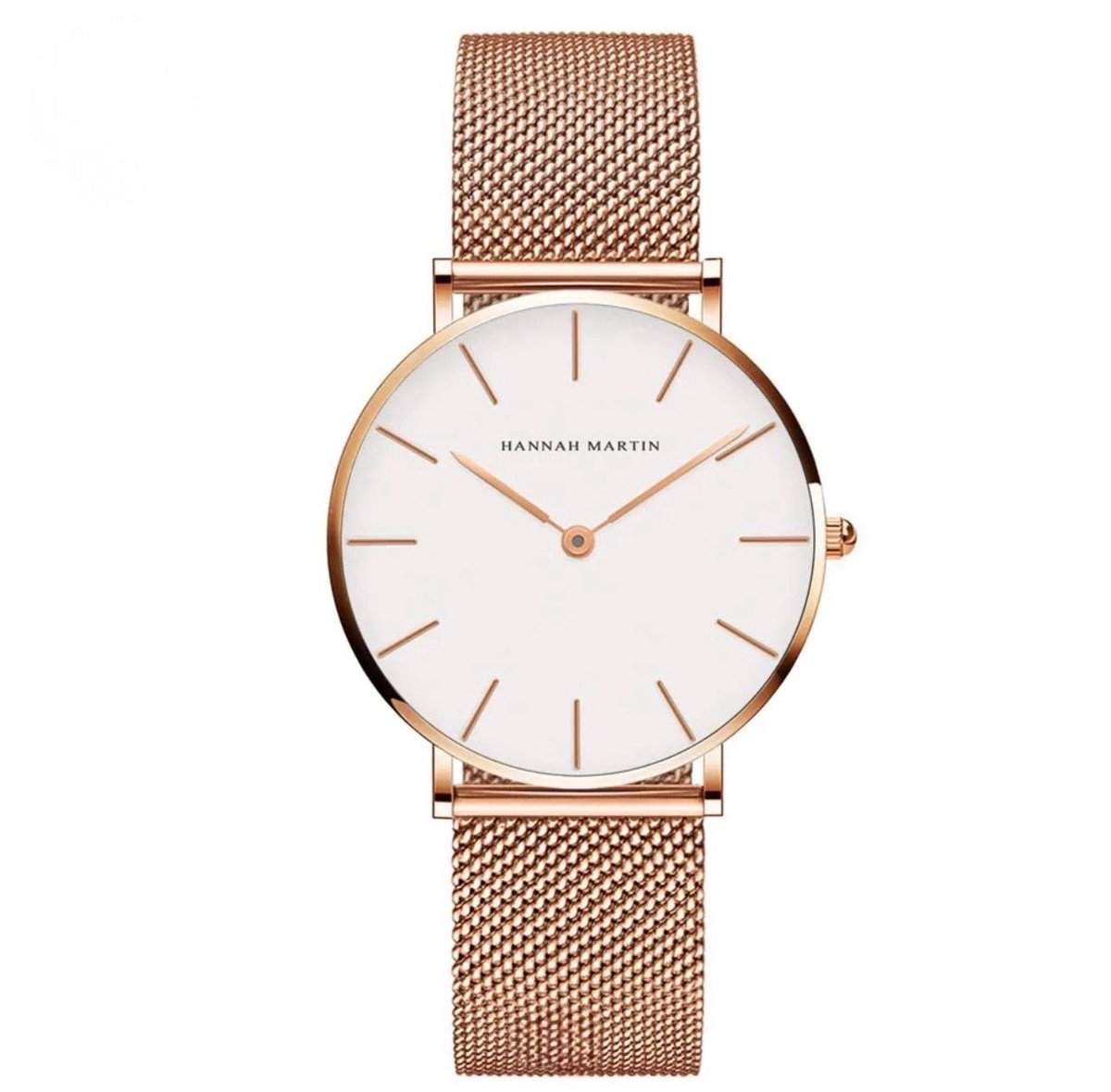 Hannah Martin Elegante Horloge | Rose Goud | Witte Plaat | Borasi | Dames Horloges | Vrouwen Horloges | Best Verkochte Horloges | Leuke Cadeau | Cadeau Voor Haar | Cadeau Voor Moeder