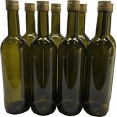 Wijnfles Olijfgroen met schroefdop -