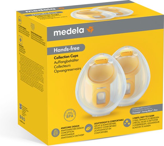 Medela Swing Maxi Borstkolf Set + 2 Stuks Hands-free Opvangcups - Dubbele Elektrische Borstkolf met 24 mm & 21 mm Borstschilden van Medela — afbeelding 3