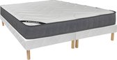 Ysmée Set bedbodem + matras met pocketveren en vormgeheugen BABYLONE van DREAMEA 23 cm dik - 180 x 200 cm L 200 cm x H 30 cm x D 180 cm