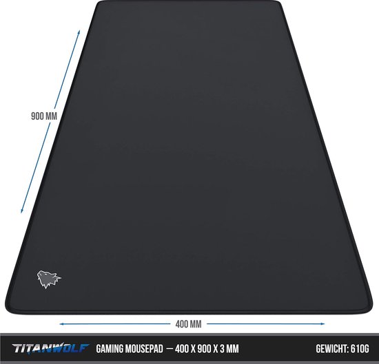 CSL XXL Titanwolf Speed Gaming Mouse Pad, 900 X 400 Mm, XXL Mouse - View #2