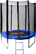 ElixPro Trampoline - Inclusief veiligheidsnet en instapladder - Trampoline 183cm - Blauw