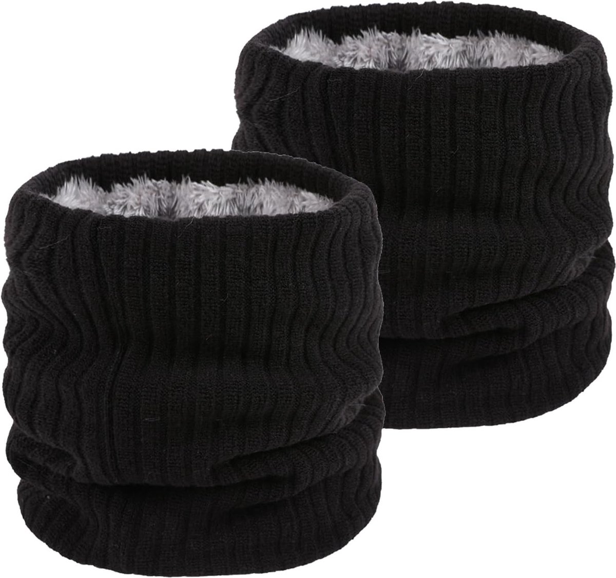 2 stuks sjaal winter halsslang heren ski, colsjaal nekwarmer gezichtssjaal fleece loop sjaal voor mannen vrouwen activiteiten warme nekwarmer sport