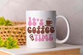 Mok Its coffee time - CoffeeLovers - Gift - Cadeau - MorningBrew - CaffeineAddict - CoffeeTime - KoffieLiefhebbers - KoffieTijd - KoffieVerslaving - EspressoKunst