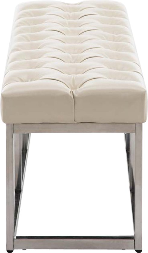 Clp Amun E - Canapé - Cuir artificiel - Crème 120 x 40 x 45 cm