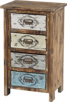 Cadiz ladekast Shabby-look kast, vintage, 79x48x33cm