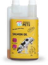 Excellent Hond Zalm Olie - Voor vacht en gewrichten - Immuunsysteem - Honden - 1L – Aanvullend diervoer – Voedingssupplement voor honden
