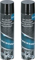 Dunlop Auto velgenreiniger schoonmaak spray - 2x - bus van 650 ml - auto accessoires - poetsen